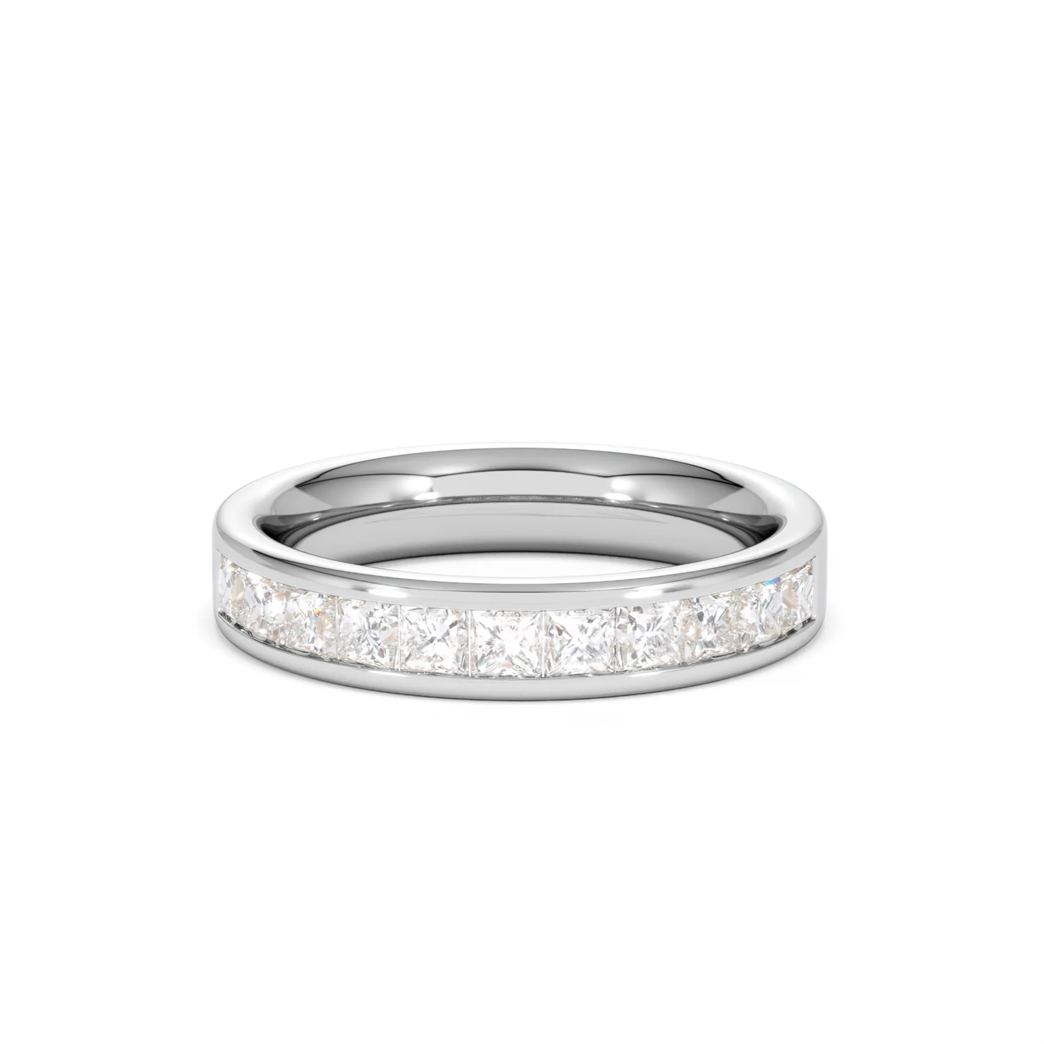 Platinum Princess Diamond Half Eternity Ring 1.00CT H/SI - Image 87