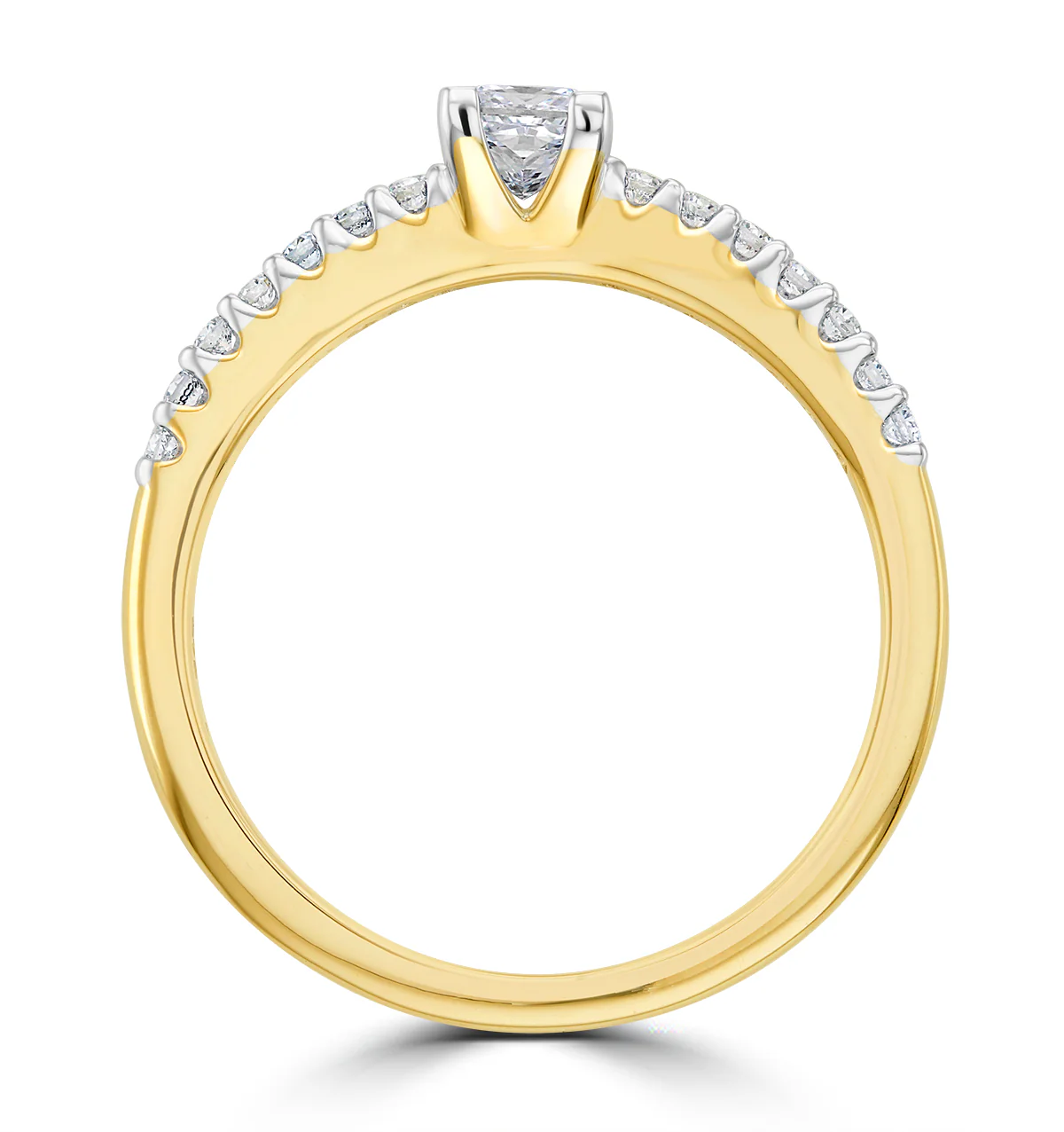 Princess Cut Lab Diamond Engagement Ring 0.50ct H/Si in 9K Gold - Image 2