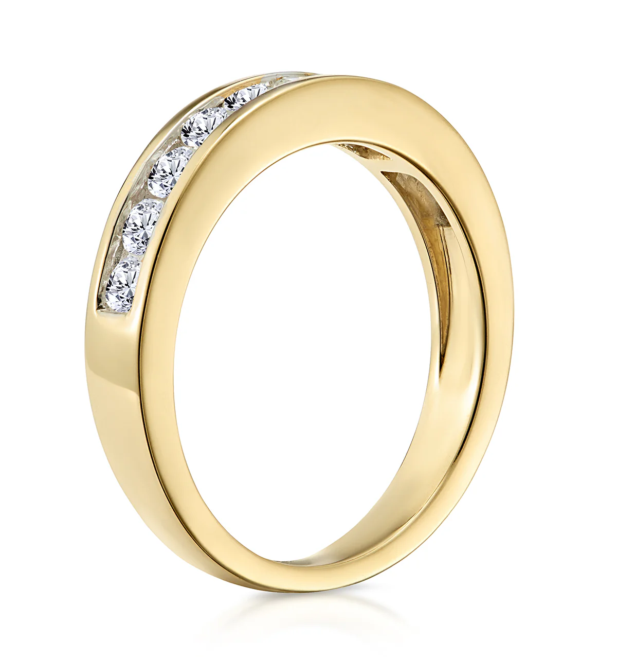 Rae 18K Gold Diamond Half Band Eternity Ring 0.50CT H/SI - Image 3