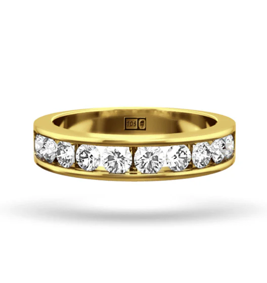 Rae 18K Gold Diamond Half Band Eternity Ring 1.00CT H/SI - Image 2