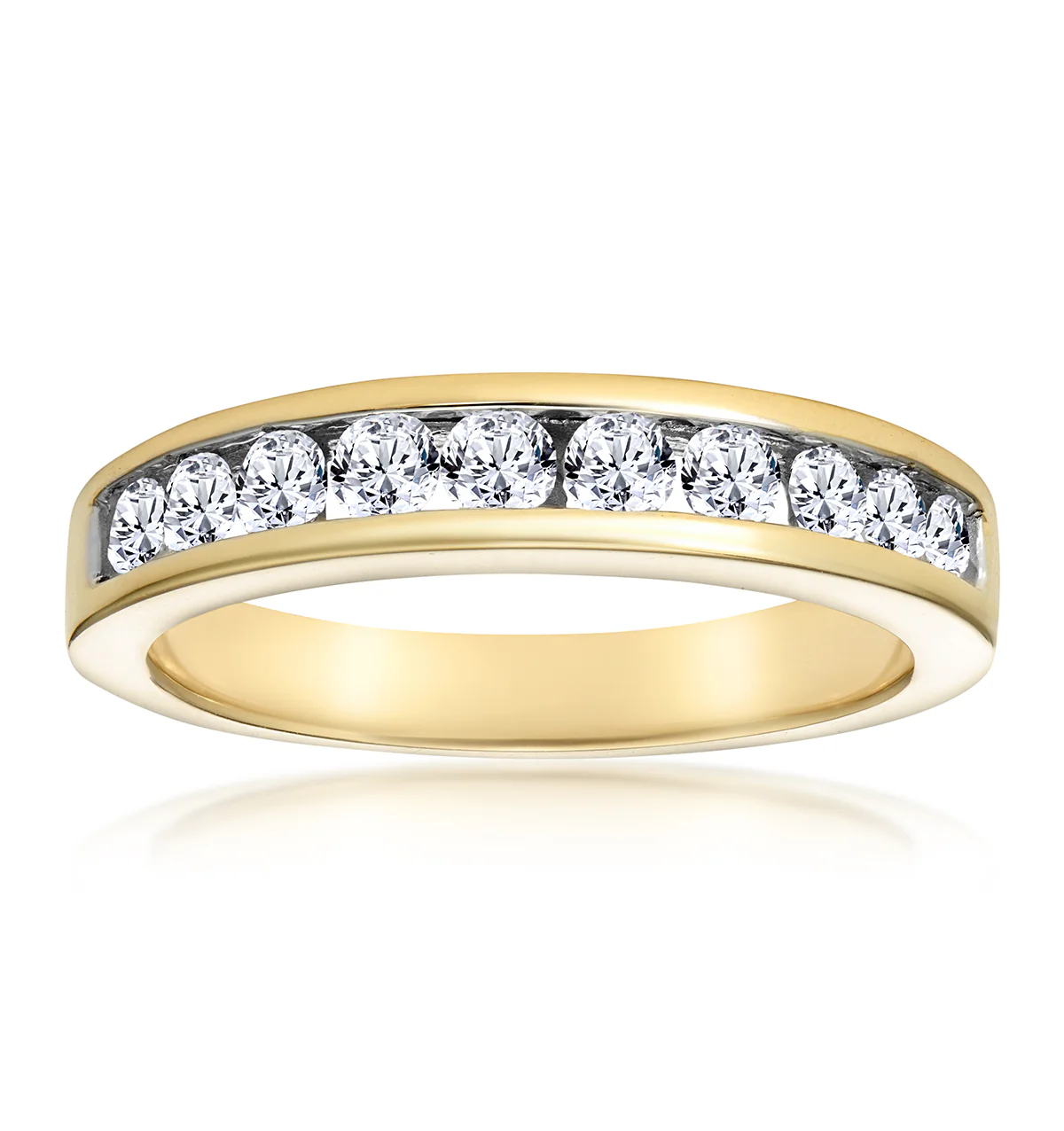 Rae 18K Gold Lab Diamond Half Band Eternity Ring 0.50CT G/VS - Image 2