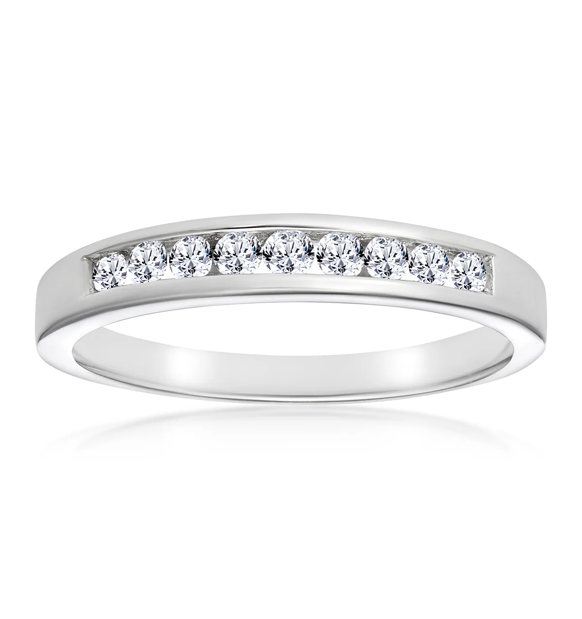 Rae 18K White Gold Diamond Half Band Eternity Ring 0.25CT G/VS - Image 2