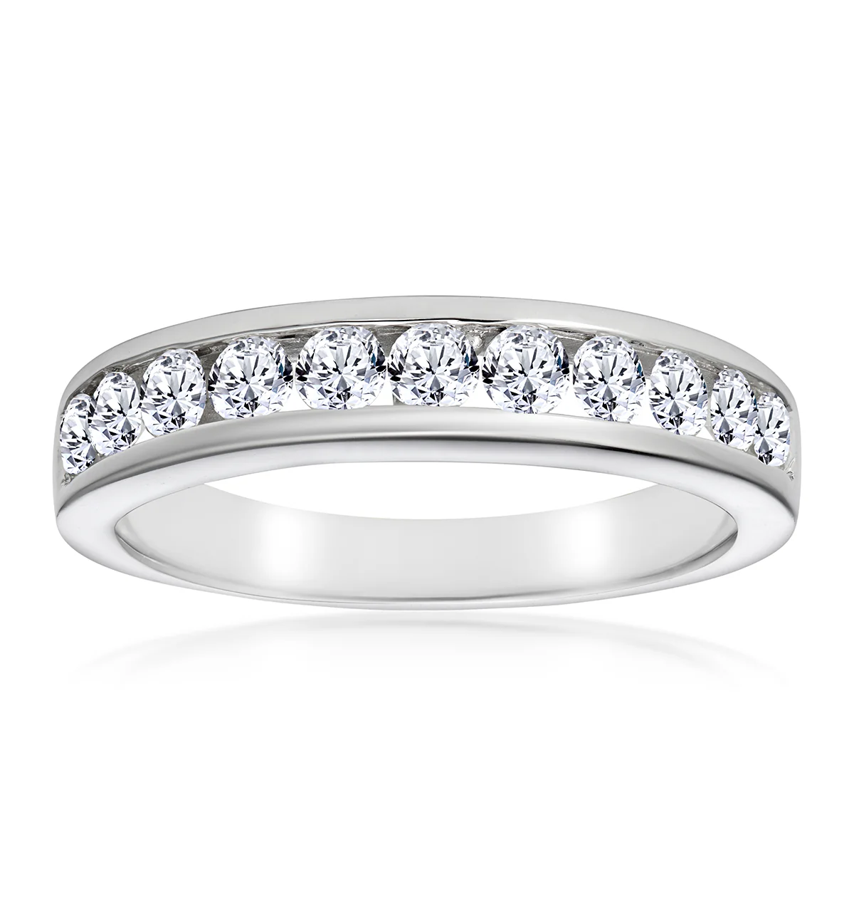 Rae Half Eternity Ring 0.75CT Lab Diamond 9K White Gold - Image 2