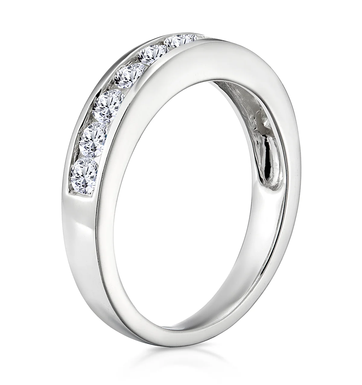 Rae Half Eternity Ring 0.75CT Lab Diamond 9K White Gold - Image 3