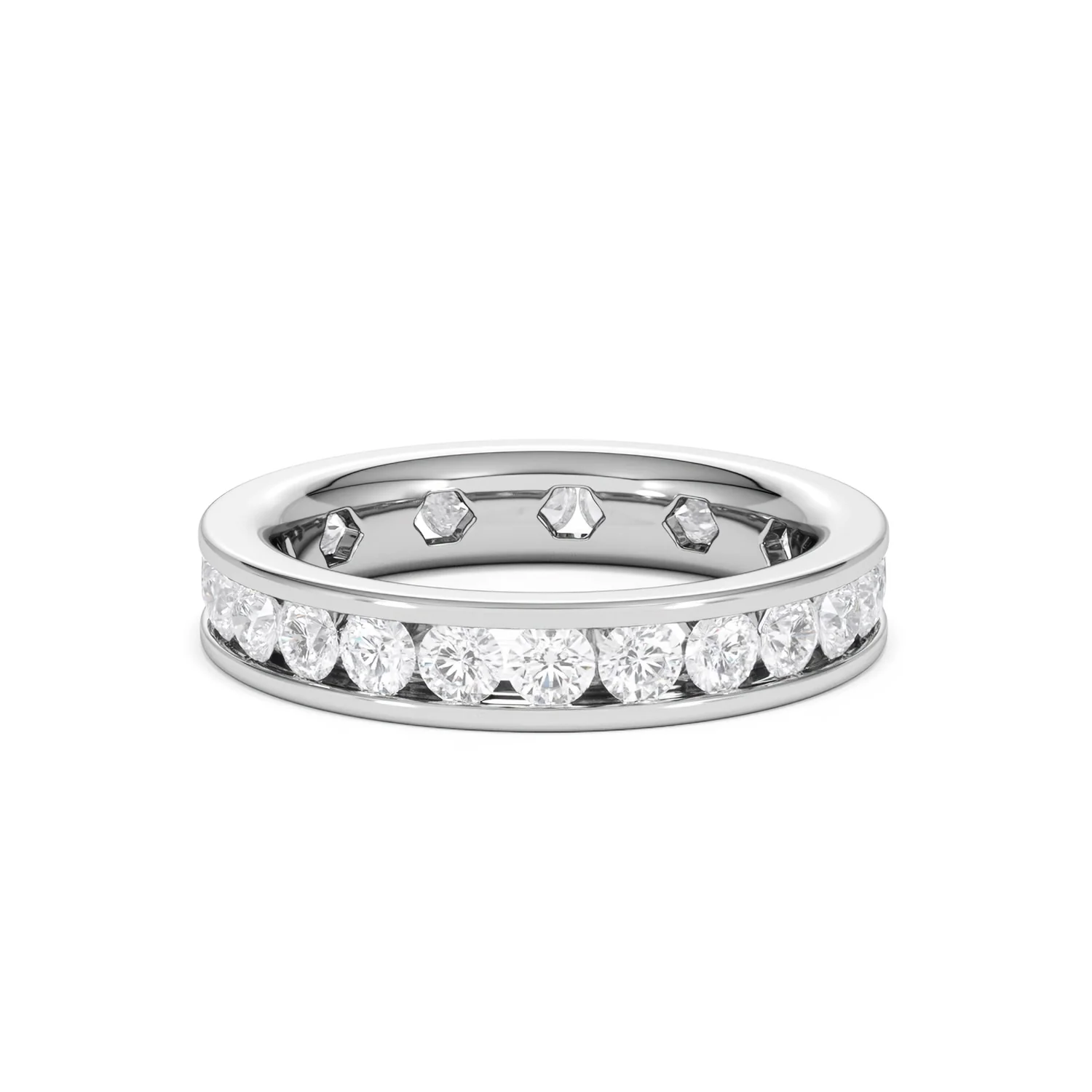 Rae Lab Diamond Eternity Ring Channel Set 2.00ct G/Vs 18K White Gold - Image 15