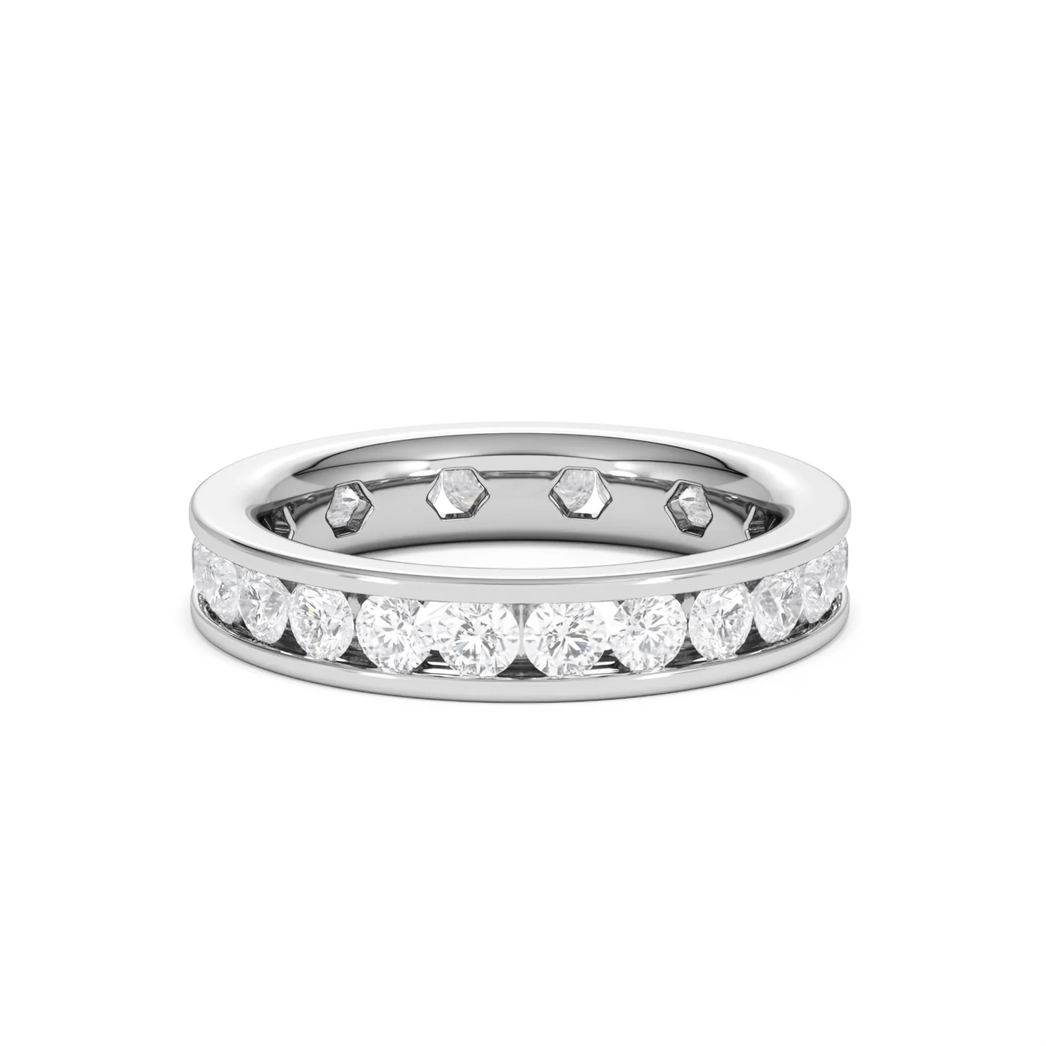 Rae Lab Diamond Eternity Ring Channel Set 2.00ct G/Vs 18K White Gold - Image 33