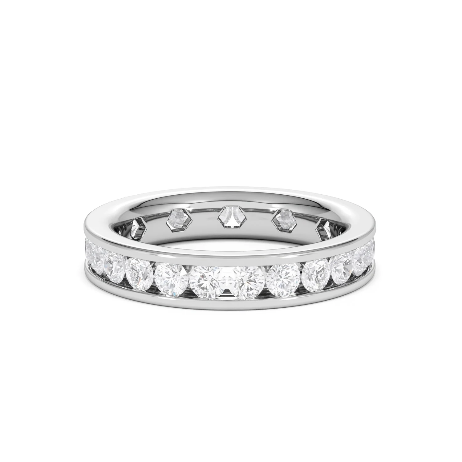 Rae Lab Diamond Eternity Ring Channel Set 2.00ct G/Vs 18K White Gold - Image 36