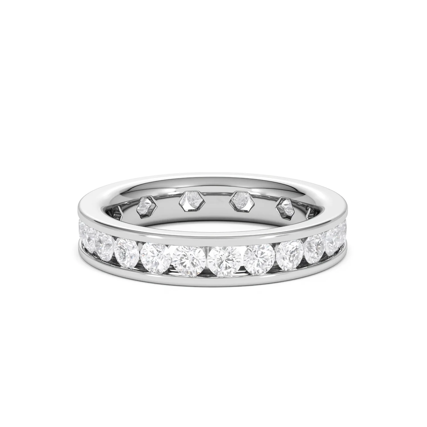 Rae Lab Diamond Eternity Ring Channel Set 2.00ct G/Vs 18K White Gold - Image 39