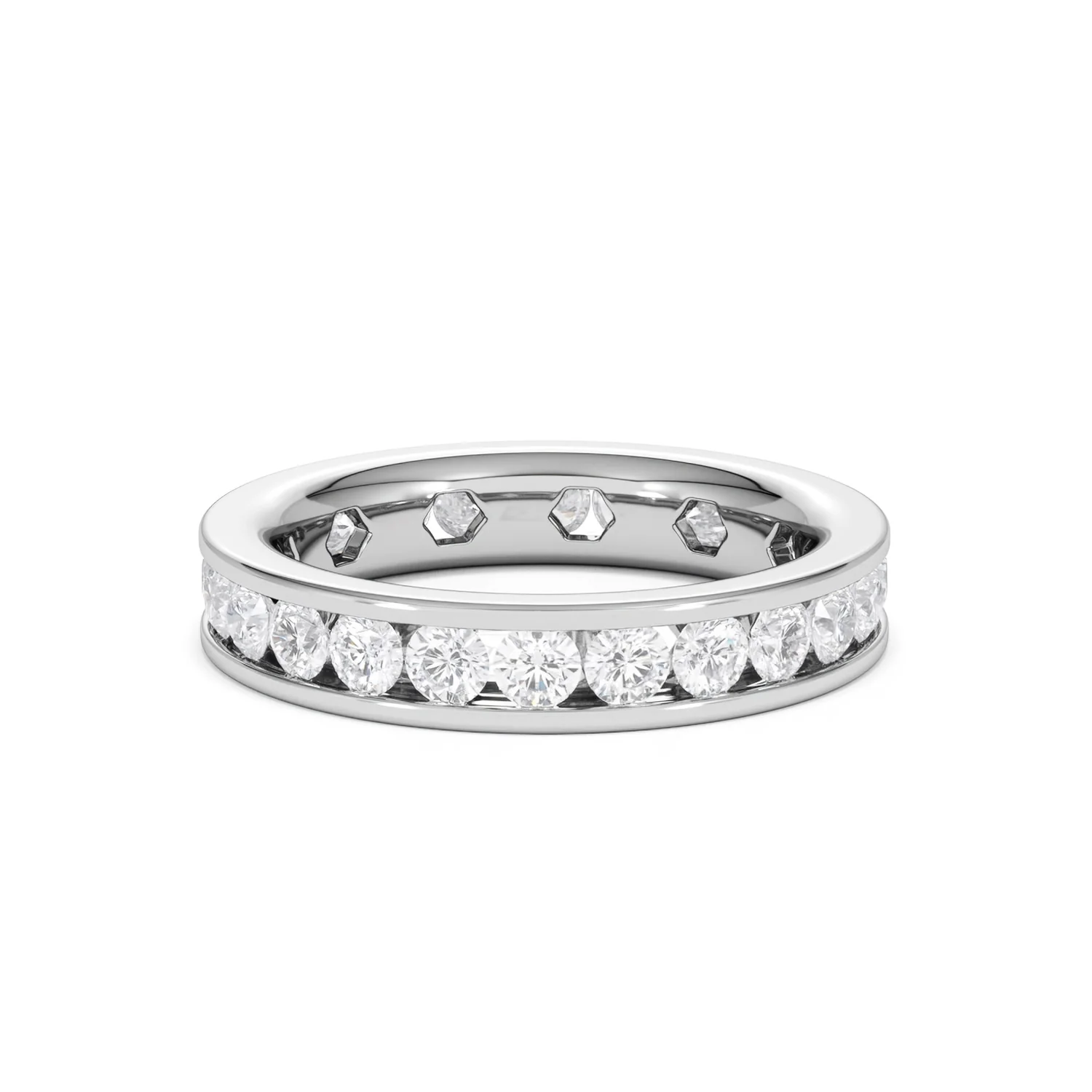 Rae Lab Diamond Eternity Ring Channel Set 2.00ct G/Vs 18K White Gold - Image 41
