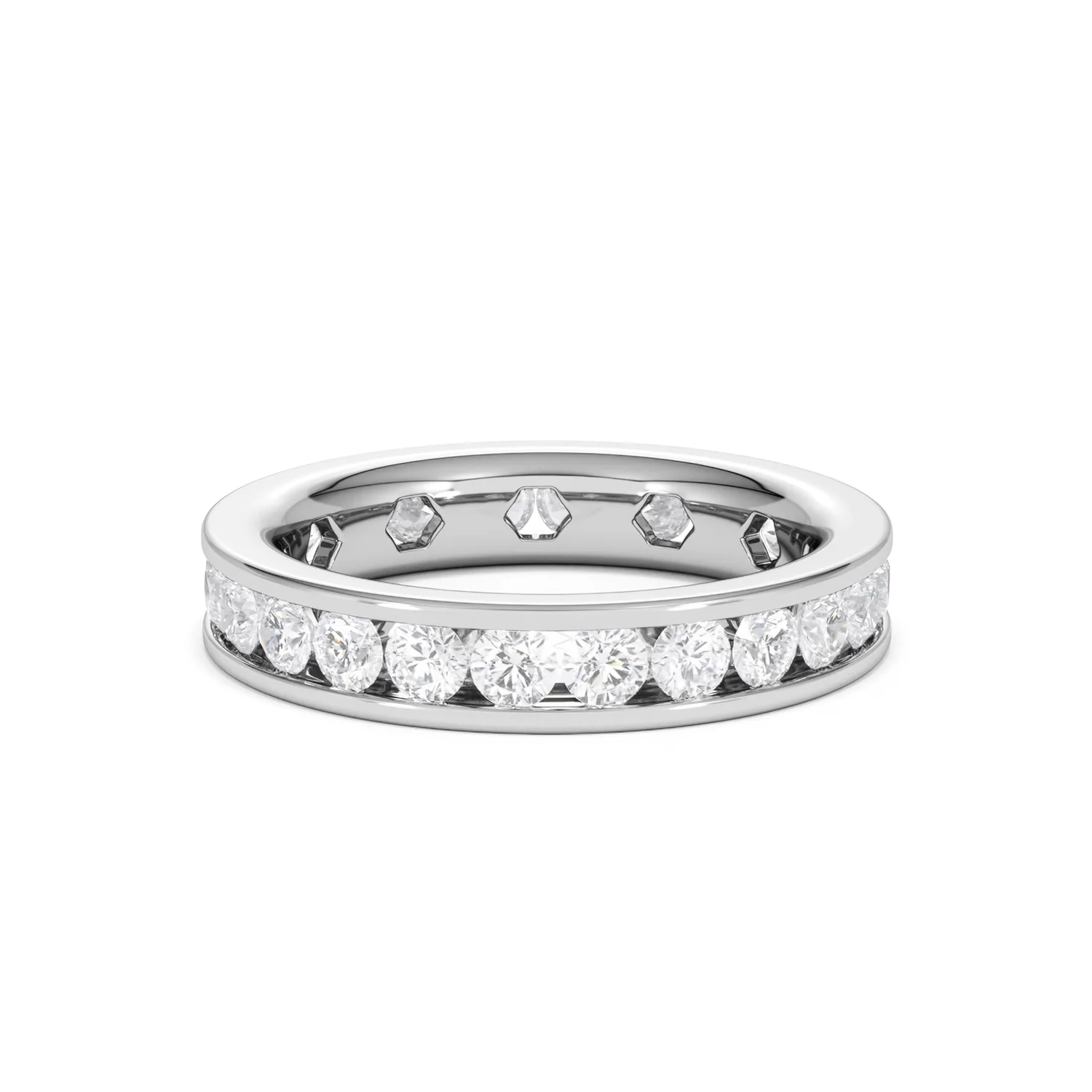 Rae Lab Diamond Eternity Ring Channel Set 2.00ct G/Vs 18K White Gold - Image 50