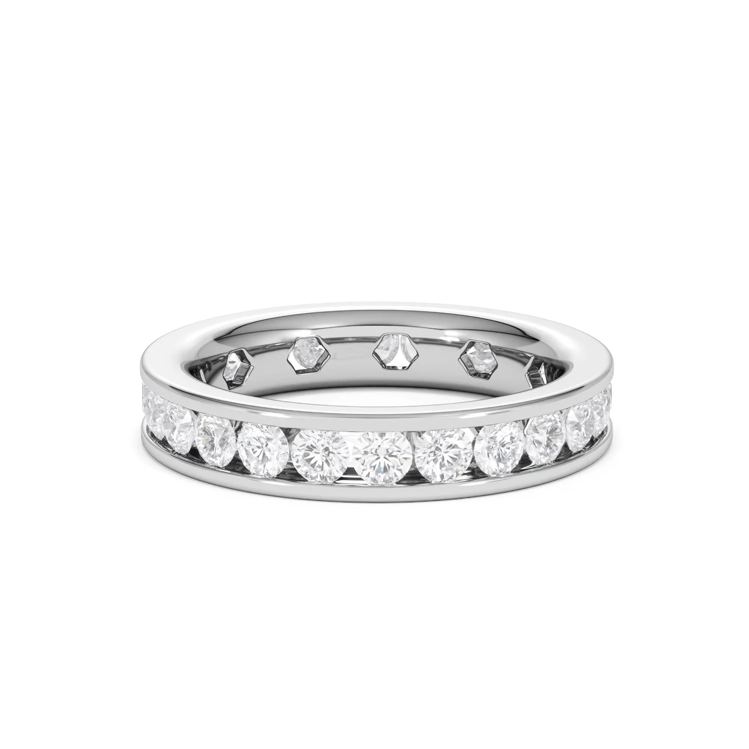 Rae Lab Diamond Eternity Ring Channel Set 2.00ct G/Vs 18K White Gold - Image 68