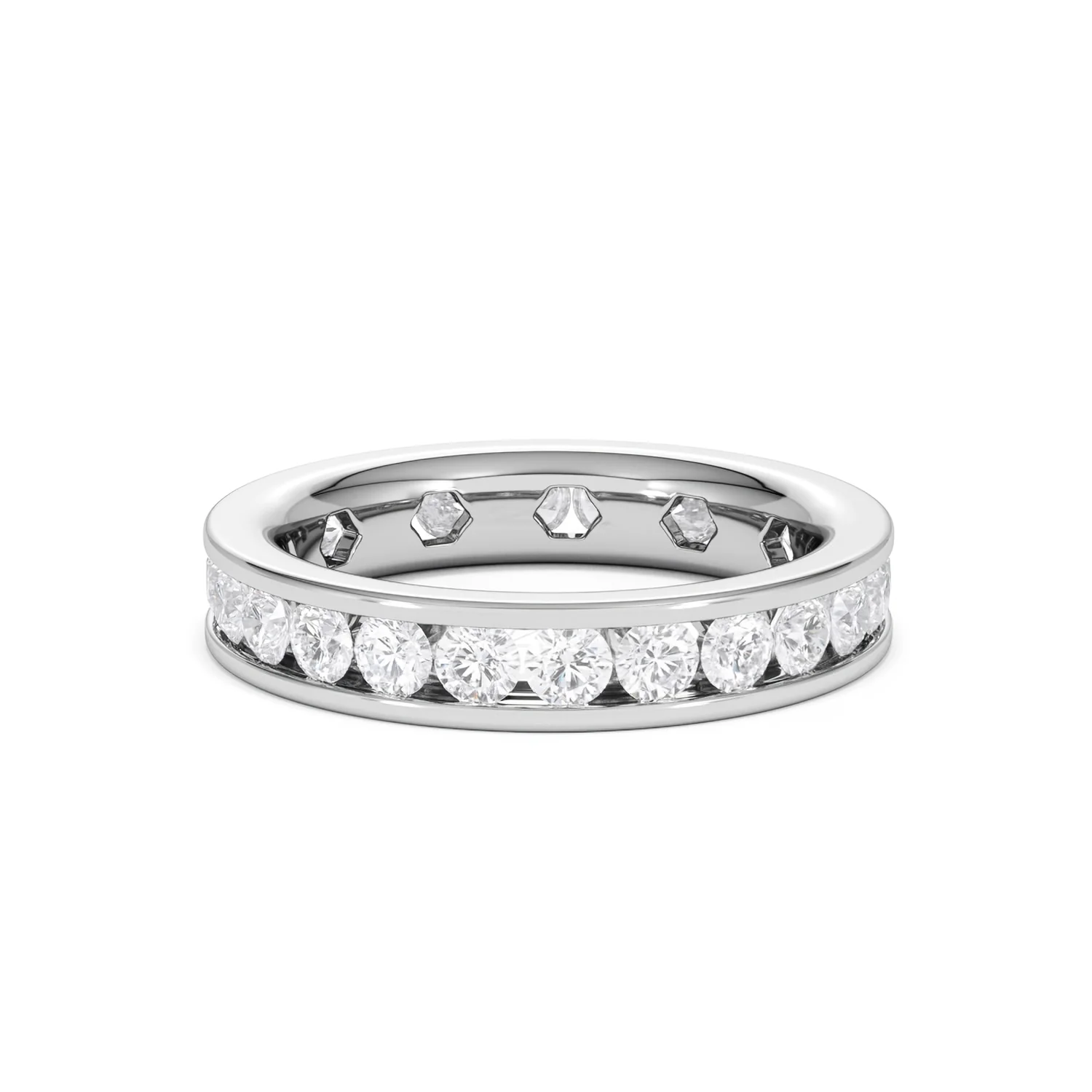 Rae Lab Diamond Eternity Ring Channel Set 2.00ct G/Vs 18K White Gold - Image 75
