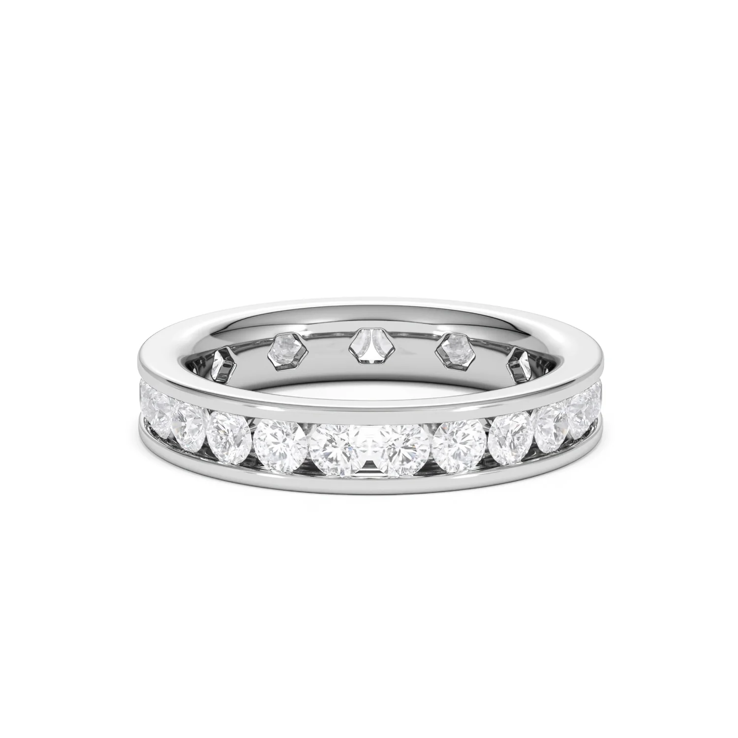 Rae Lab Diamond Eternity Ring Channel Set 2.00ct G/Vs 18K White Gold - Image 76