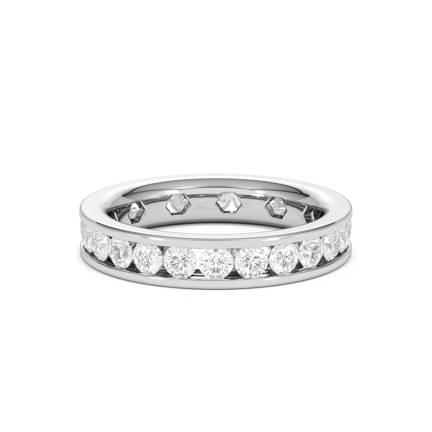 Rae Lab Diamond Eternity Ring Channel Set 2.00ct G/Vs 18K White Gold - Image 8