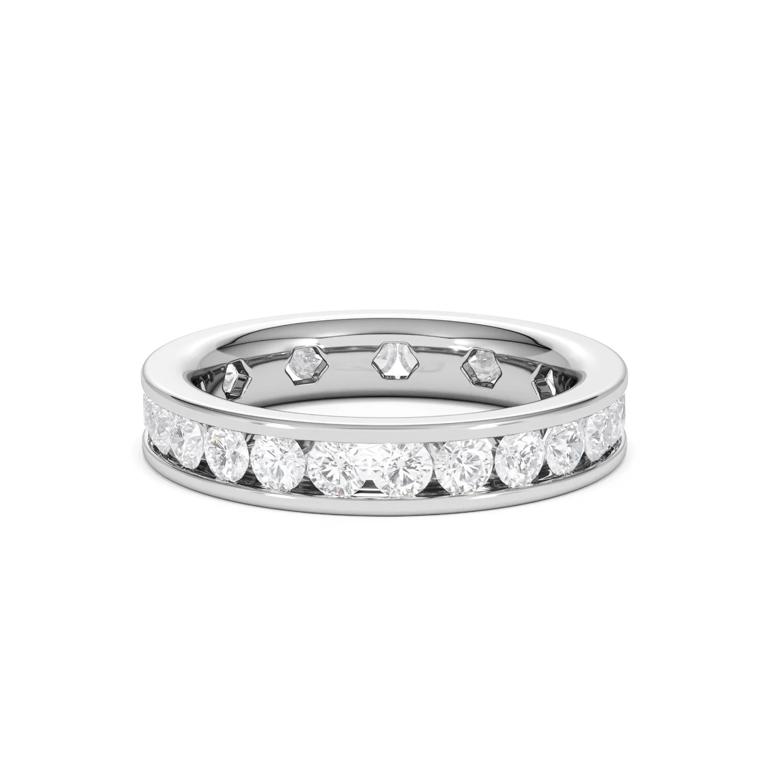 Rae Lab Diamond Eternity Ring Channel Set 2.00ct G/Vs 18K White Gold - Image 9