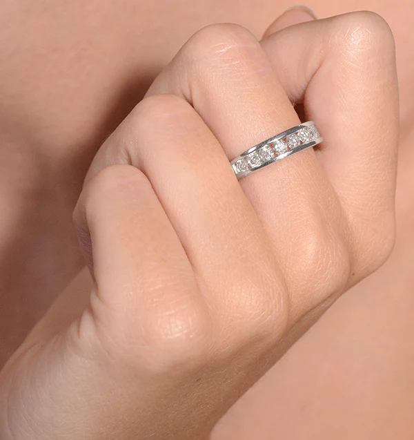 Rae Platinum Lab Diamond Half Band Eternity Ring 1.00CT G/VS - Image 4