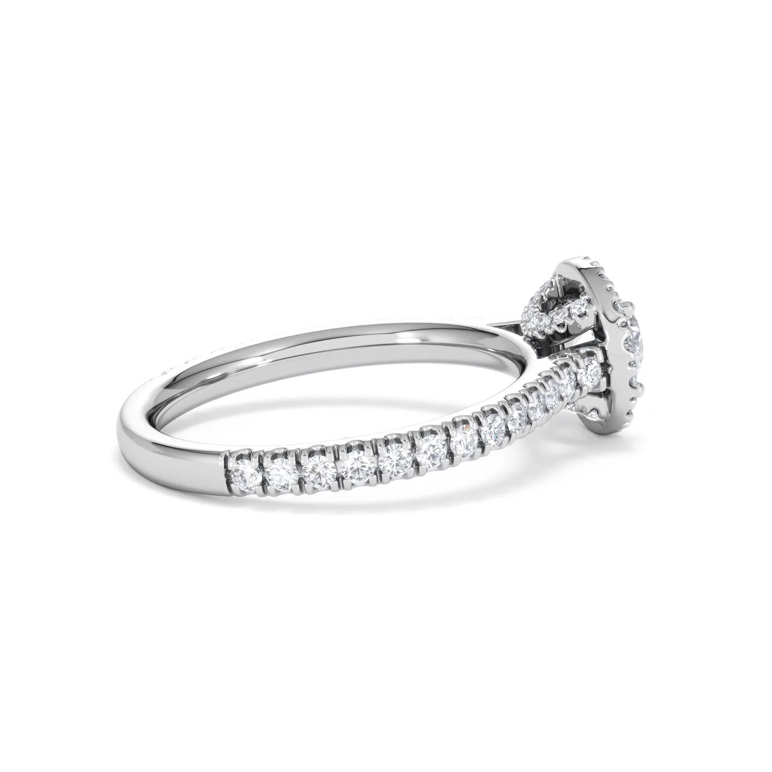 Reina Diamond Halo Engagement Ring in 18K White Gold 1.10ct G/SI2 - Image 32