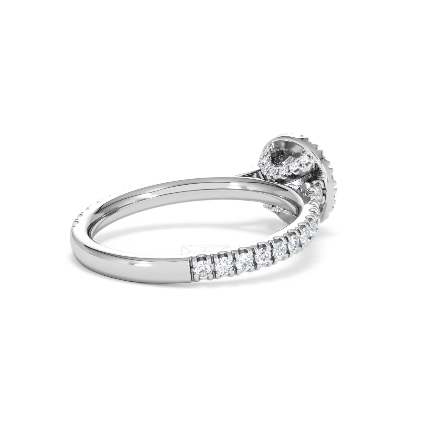 Reina Diamond Halo Engagement Ring in 18K White Gold 1.10ct G/SI2 - Image 38