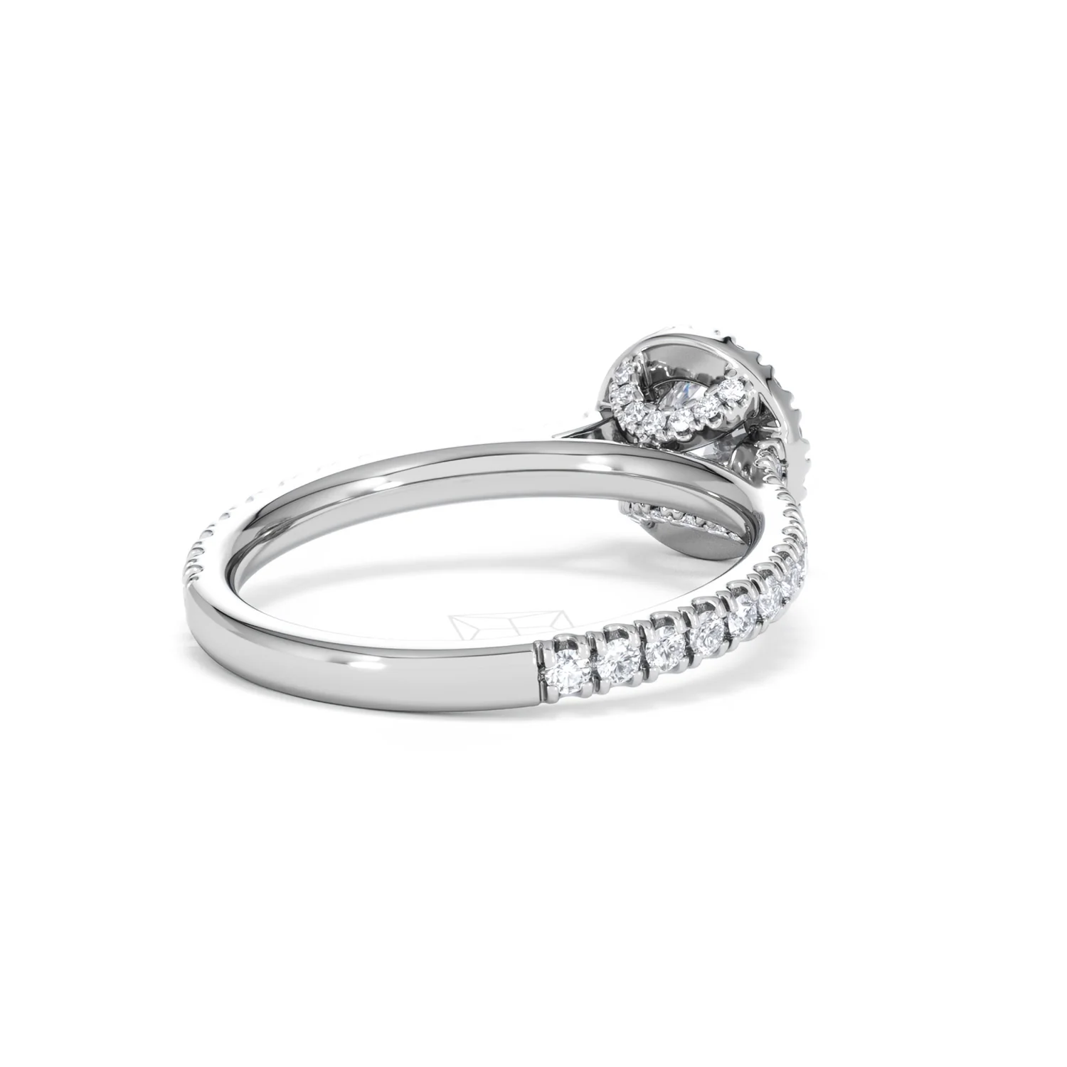 Reina Diamond Halo Engagement Ring in 18K White Gold 1.10ct G/SI2 - Image 40