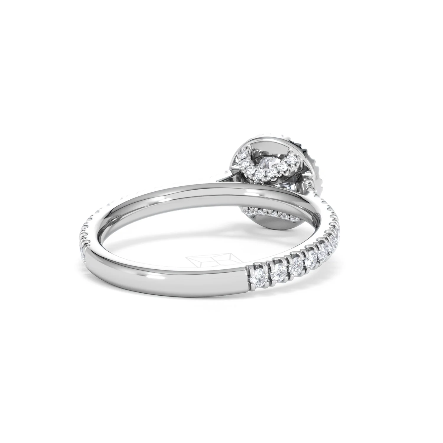 Reina Diamond Halo Engagement Ring in 18K White Gold 1.10ct G/SI2 - Image 42