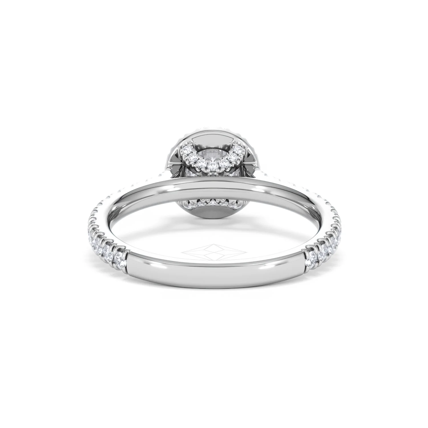 Reina Diamond Halo Engagement Ring in 18K White Gold 1.10ct G/SI2 - Image 48