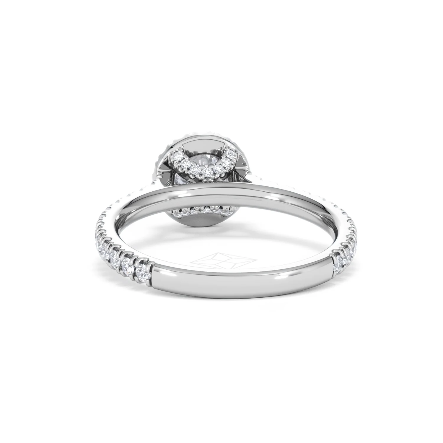 Reina Diamond Halo Engagement Ring in 18K White Gold 1.10ct G/SI2 - Image 50