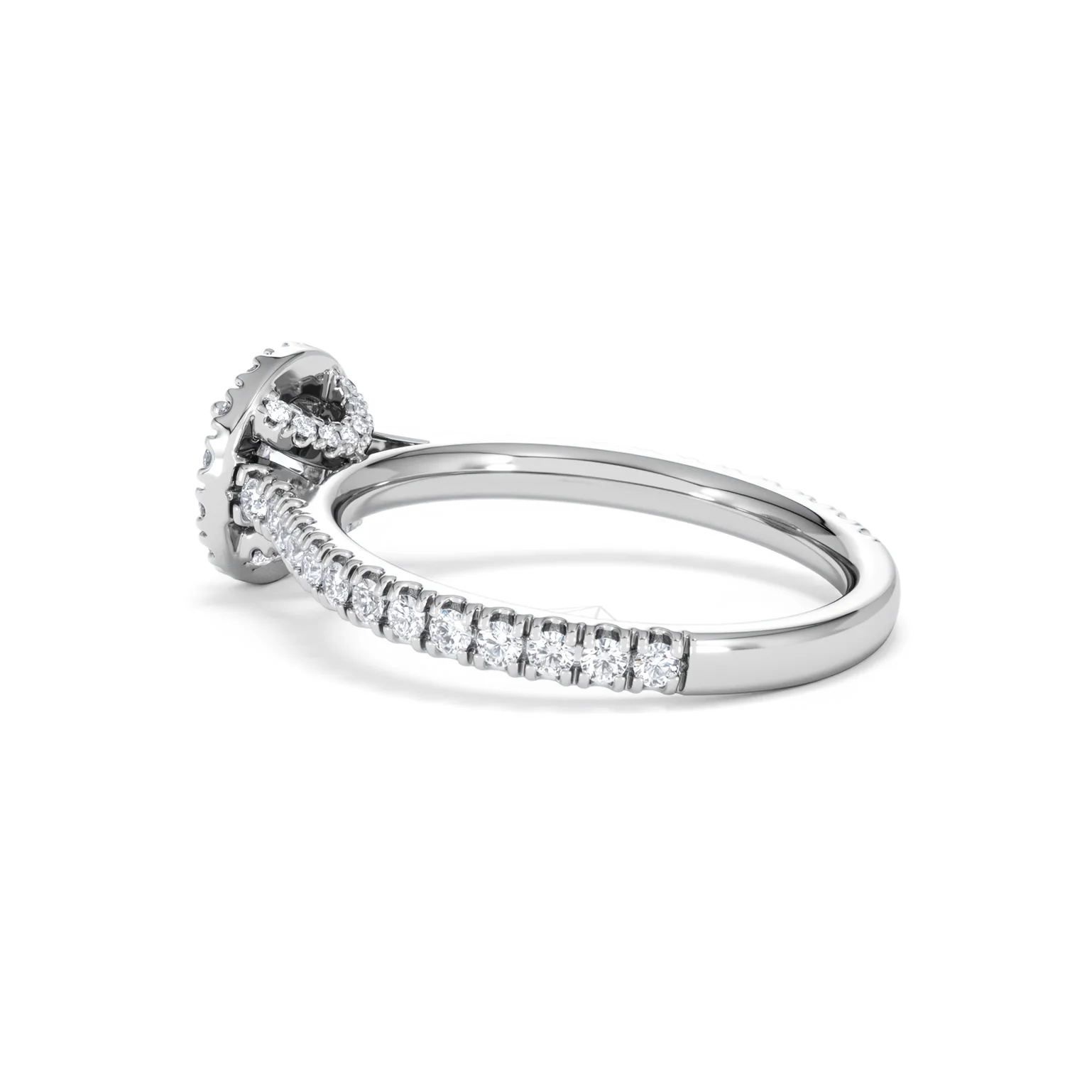 Reina Diamond Halo Engagement Ring in 18K White Gold 1.10ct G/SI2 - Image 61