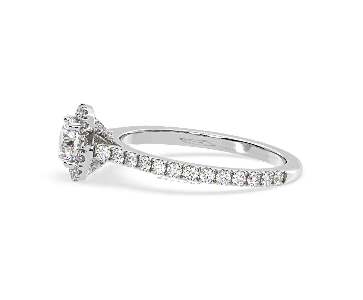 Reina GIA Diamond Halo Engagement Ring in 18K White Gold 1.40ct G/SI2 - Image 106