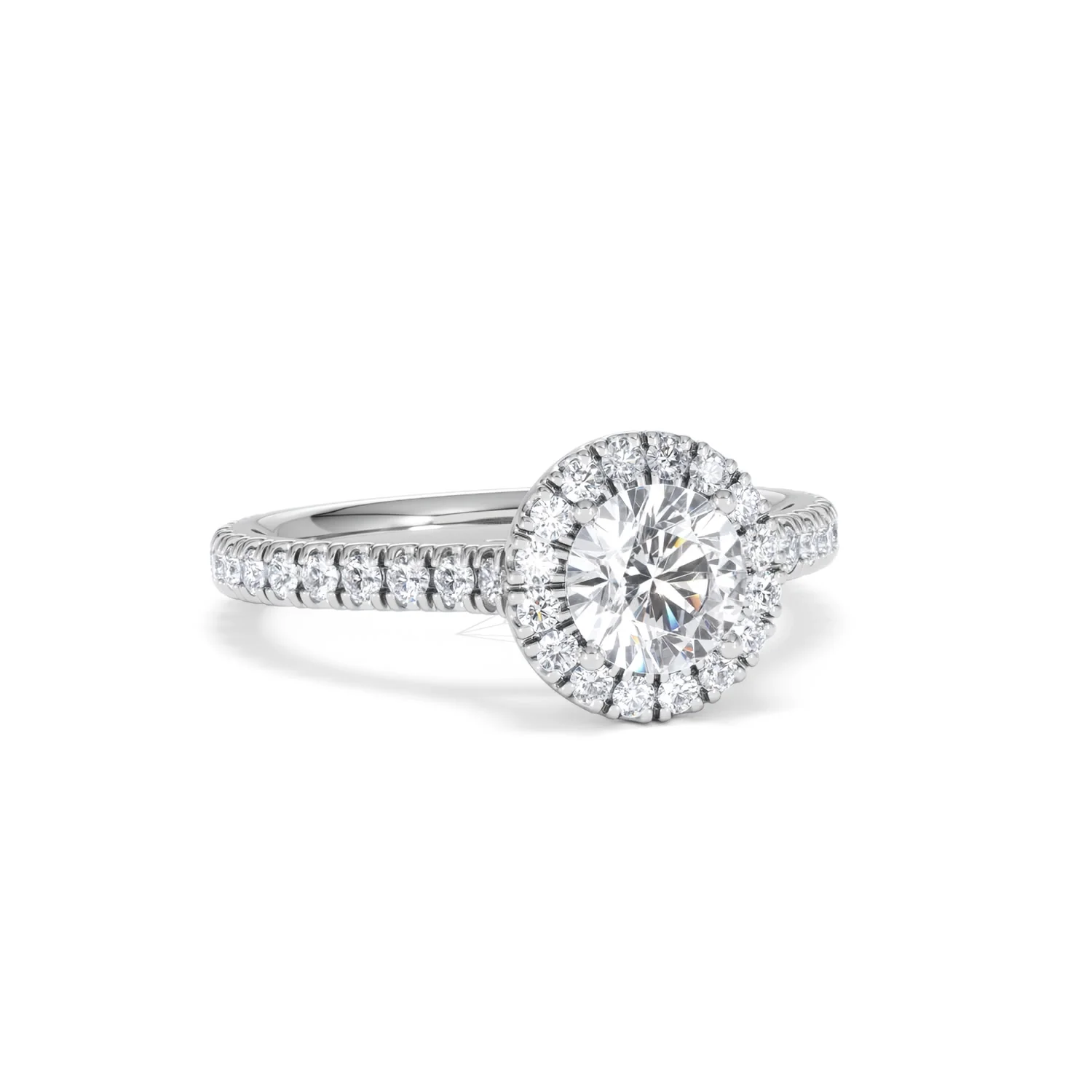Reina GIA Diamond Halo Engagement Ring in 18K White Gold 1.40ct G/SI2 - Image 12