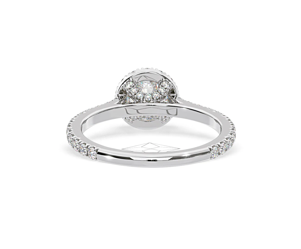 Reina GIA Diamond Halo Engagement Ring in 18K White Gold 1.40ct G/SI2 - Image 127
