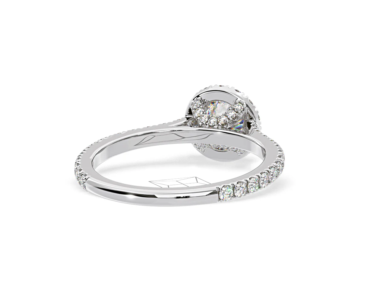 Reina GIA Diamond Halo Engagement Ring in 18K White Gold 1.40ct G/SI2 - Image 132