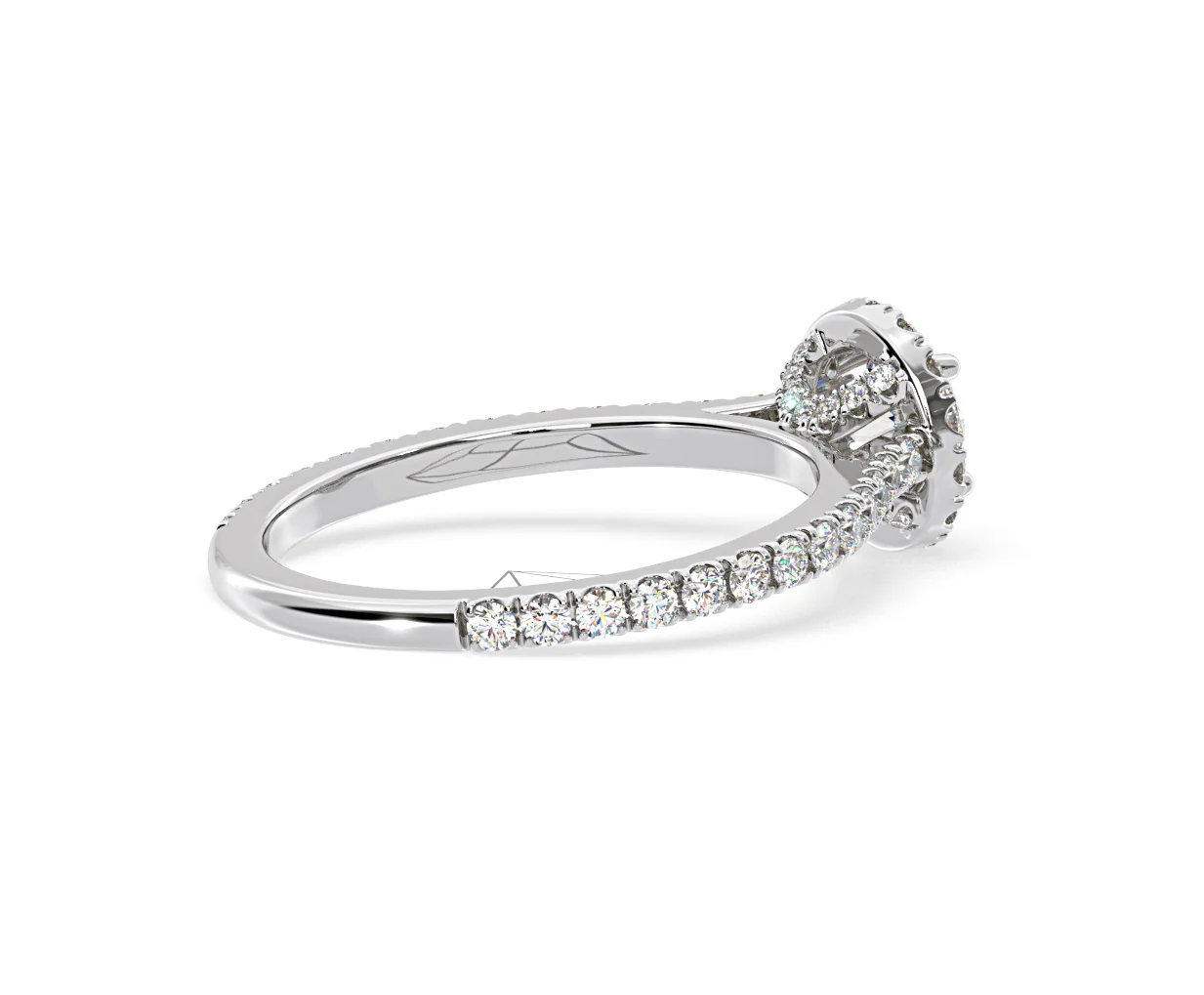 Reina GIA Diamond Halo Engagement Ring in 18K White Gold 1.40ct G/SI2 - Image 140