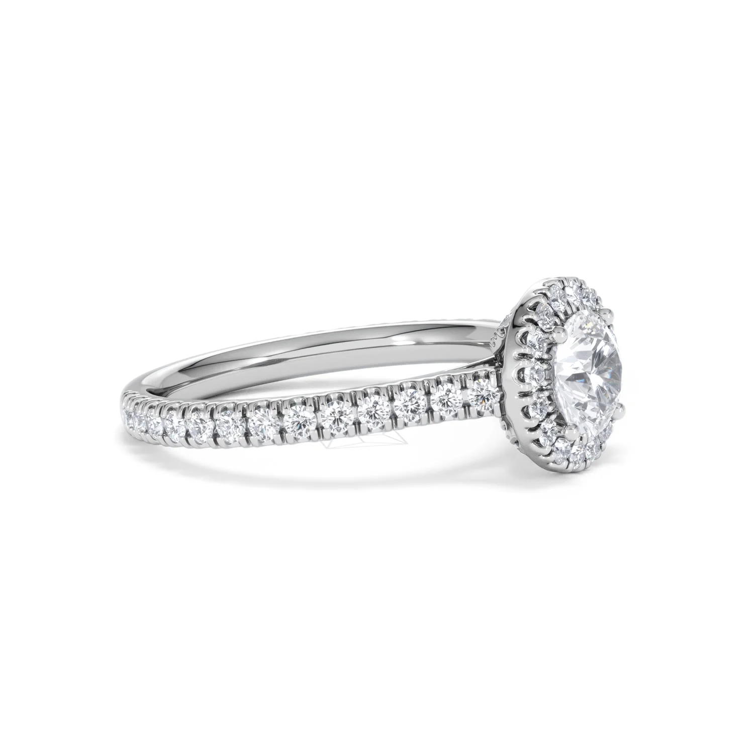 Reina GIA Diamond Halo Engagement Ring in 18K White Gold 1.40ct G/SI2 - Image 21