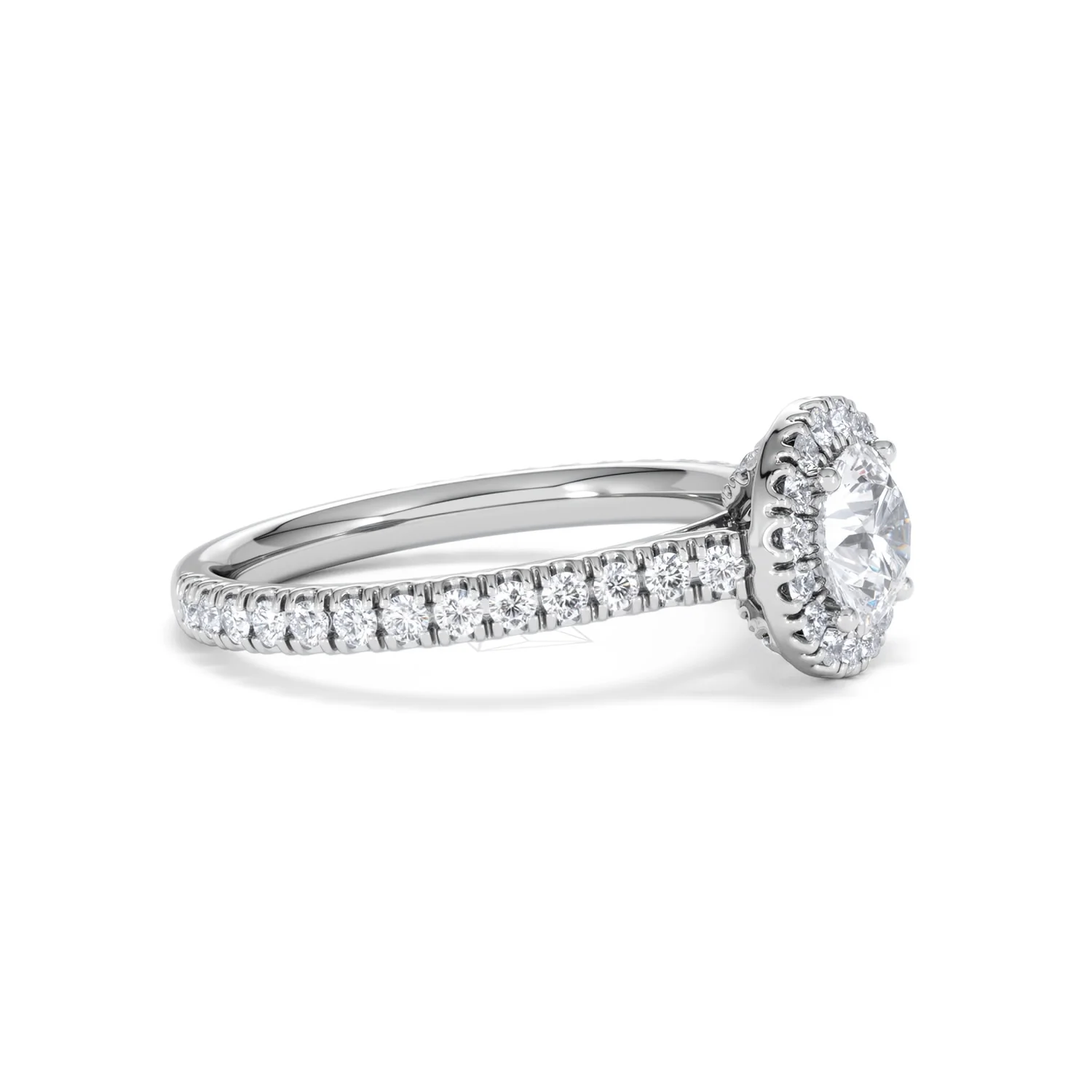 Reina GIA Diamond Halo Engagement Ring in 18K White Gold 1.40ct G/SI2 - Image 22