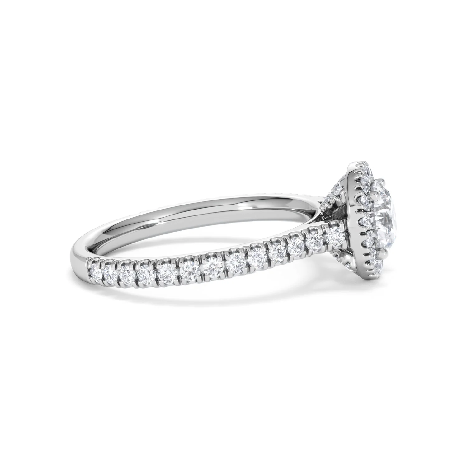 Reina GIA Diamond Halo Engagement Ring in 18K White Gold 1.40ct G/SI2 - Image 26