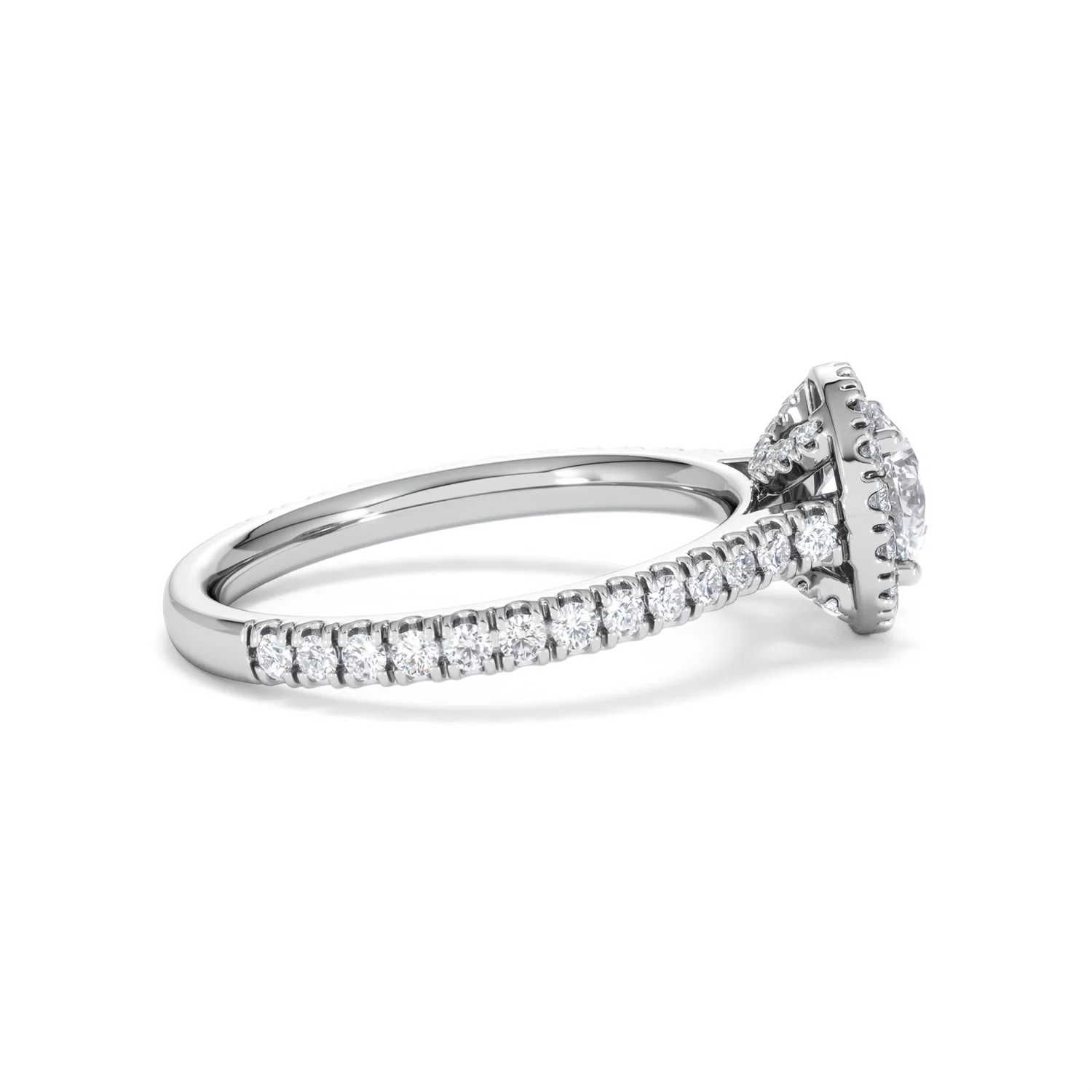 Reina GIA Diamond Halo Engagement Ring in 18K White Gold 1.40ct G/SI2 - Image 29