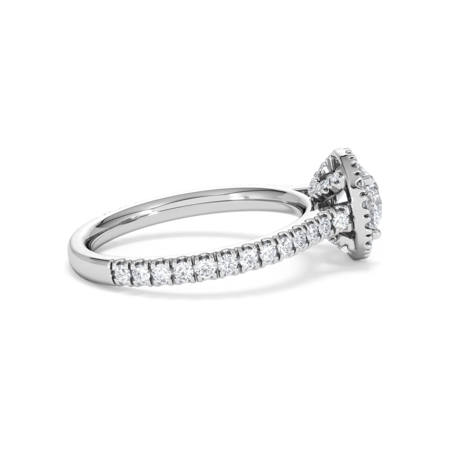 Reina GIA Diamond Halo Engagement Ring in 18K White Gold 1.40ct G/SI2 - Image 30