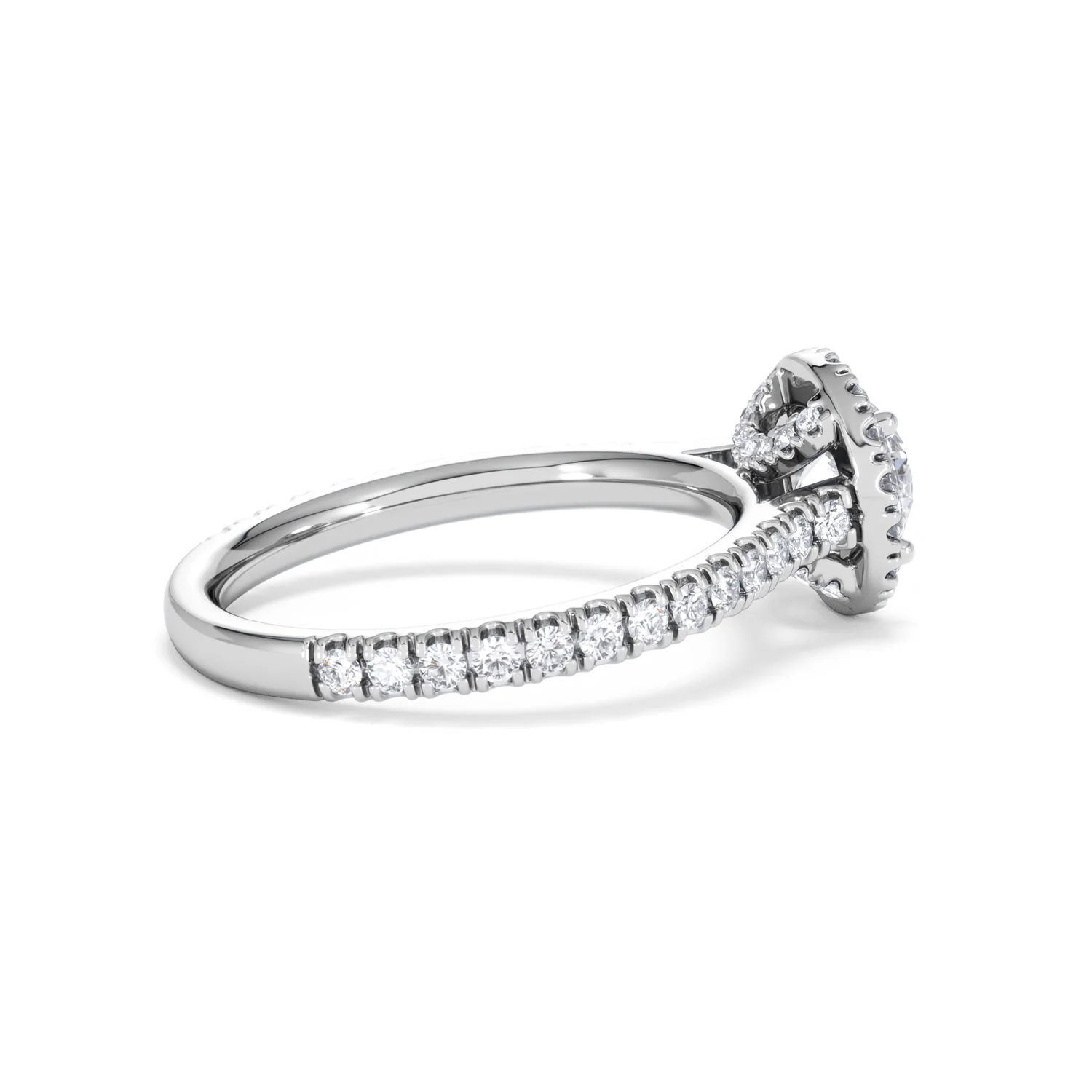 Reina GIA Diamond Halo Engagement Ring in 18K White Gold 1.40ct G/SI2 - Image 32