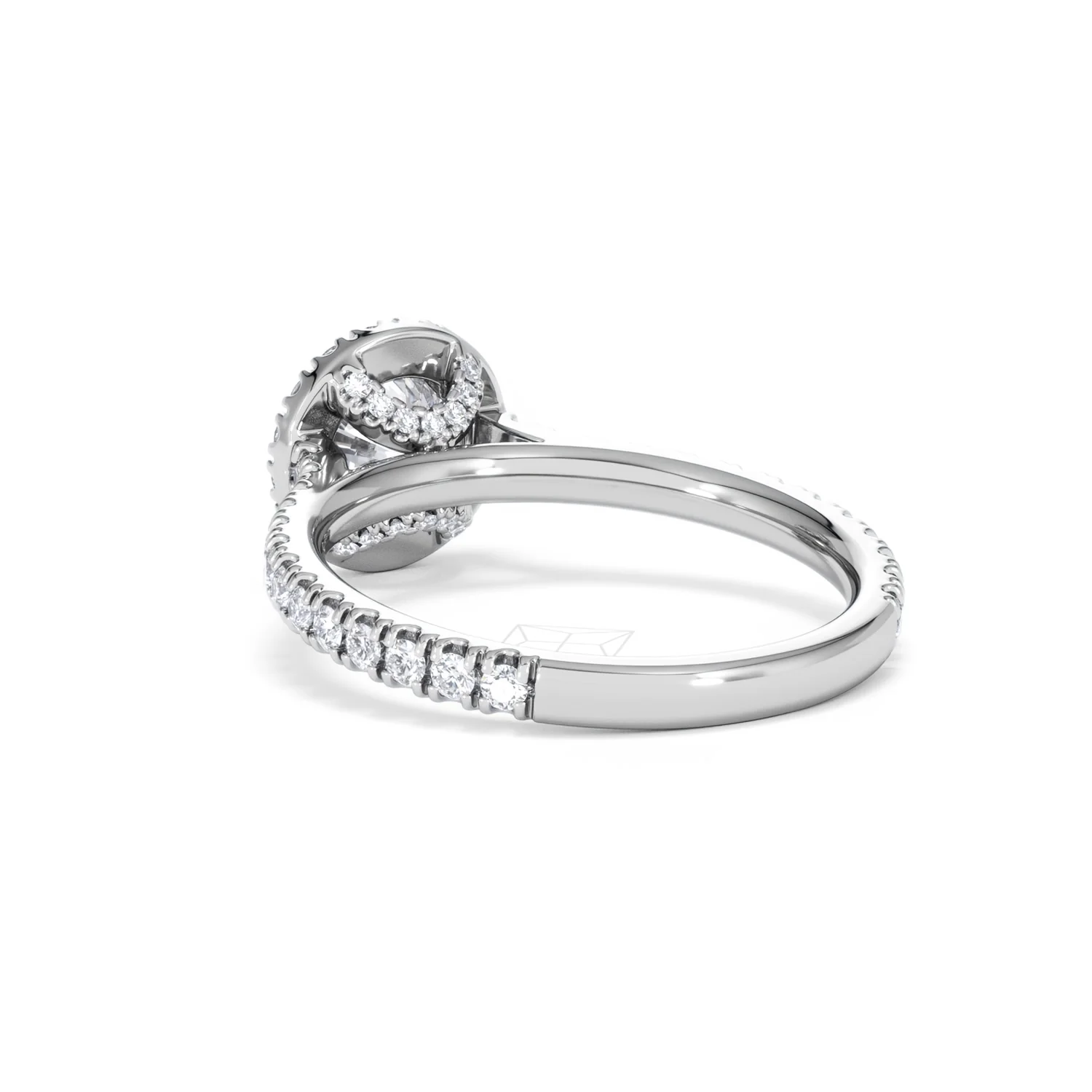 Reina GIA Diamond Halo Engagement Ring in 18K White Gold 1.40ct G/SI2 - Image 55