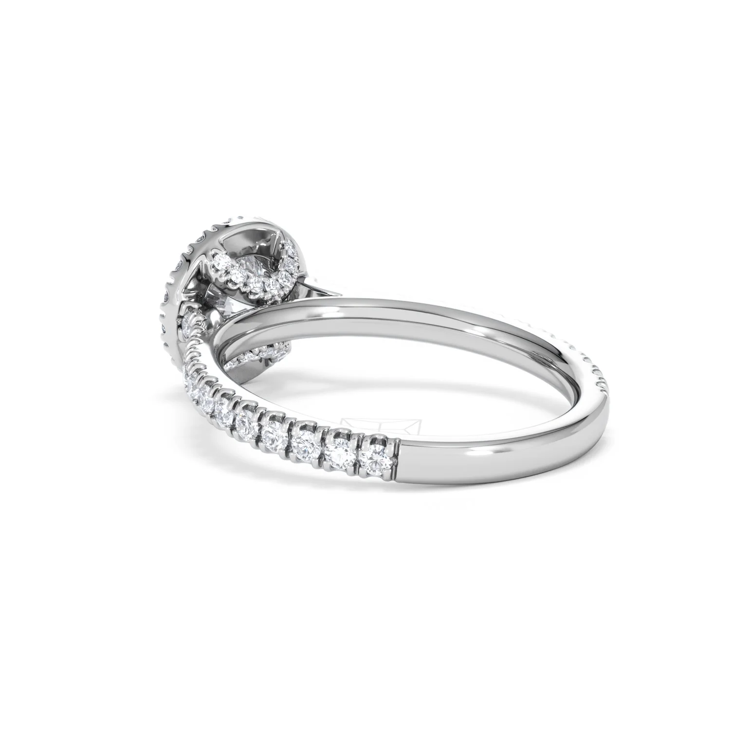 Reina GIA Diamond Halo Engagement Ring in 18K White Gold 1.40ct G/SI2 - Image 57