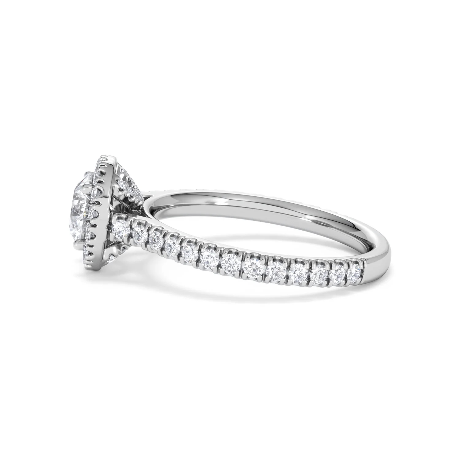 Reina GIA Diamond Halo Engagement Ring in 18K White Gold 1.40ct G/SI2 - Image 68
