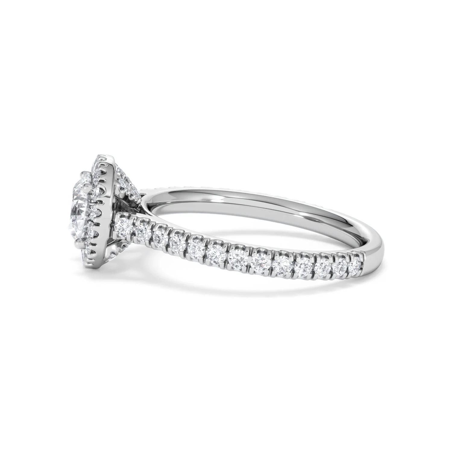 Reina GIA Diamond Halo Engagement Ring in 18K White Gold 1.40ct G/SI2 - Image 69