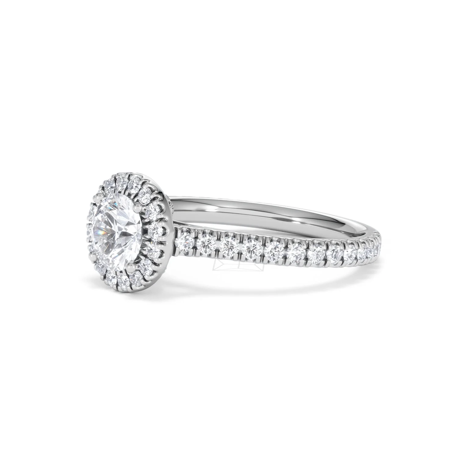 Reina GIA Diamond Halo Engagement Ring in 18K White Gold 1.40ct G/SI2 - Image 77