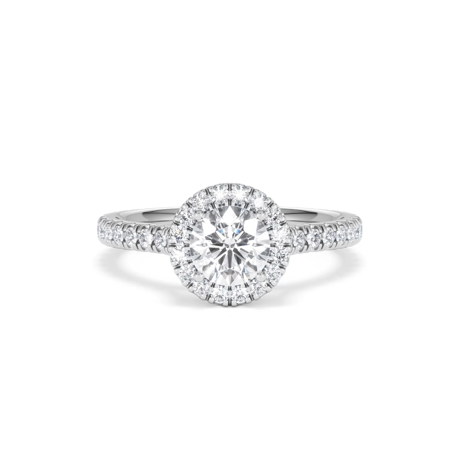 Reina GIA Diamond Halo Engagement Ring in 18K White Gold 1.40ct G/SI2 - Image 8