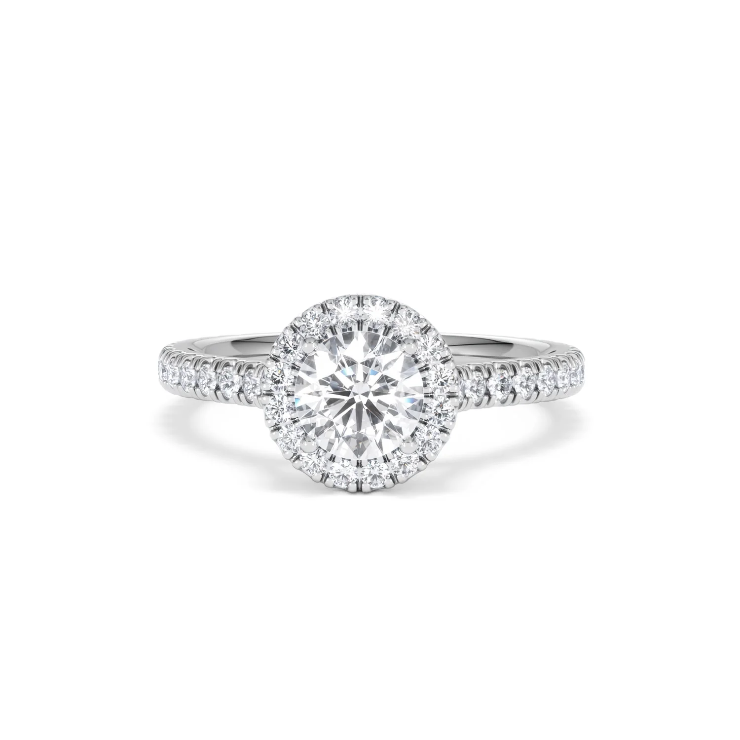 Reina GIA Diamond Halo Engagement Ring in 18K White Gold 1.40ct G/SI2 - Image 87