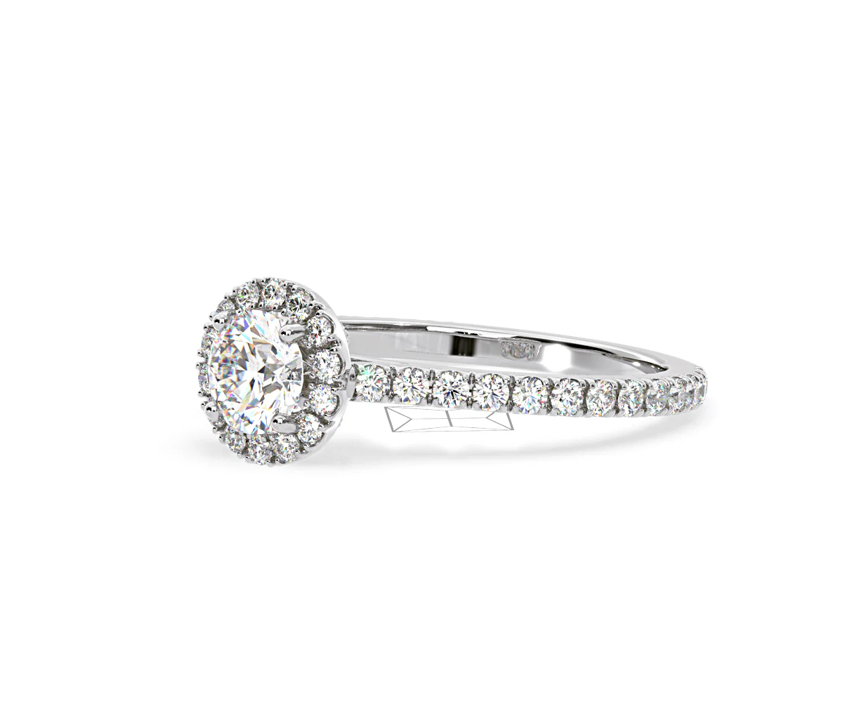 Reina GIA Diamond Halo Engagement Ring in Platinum 1.40ct G/VS1 - Image 16
