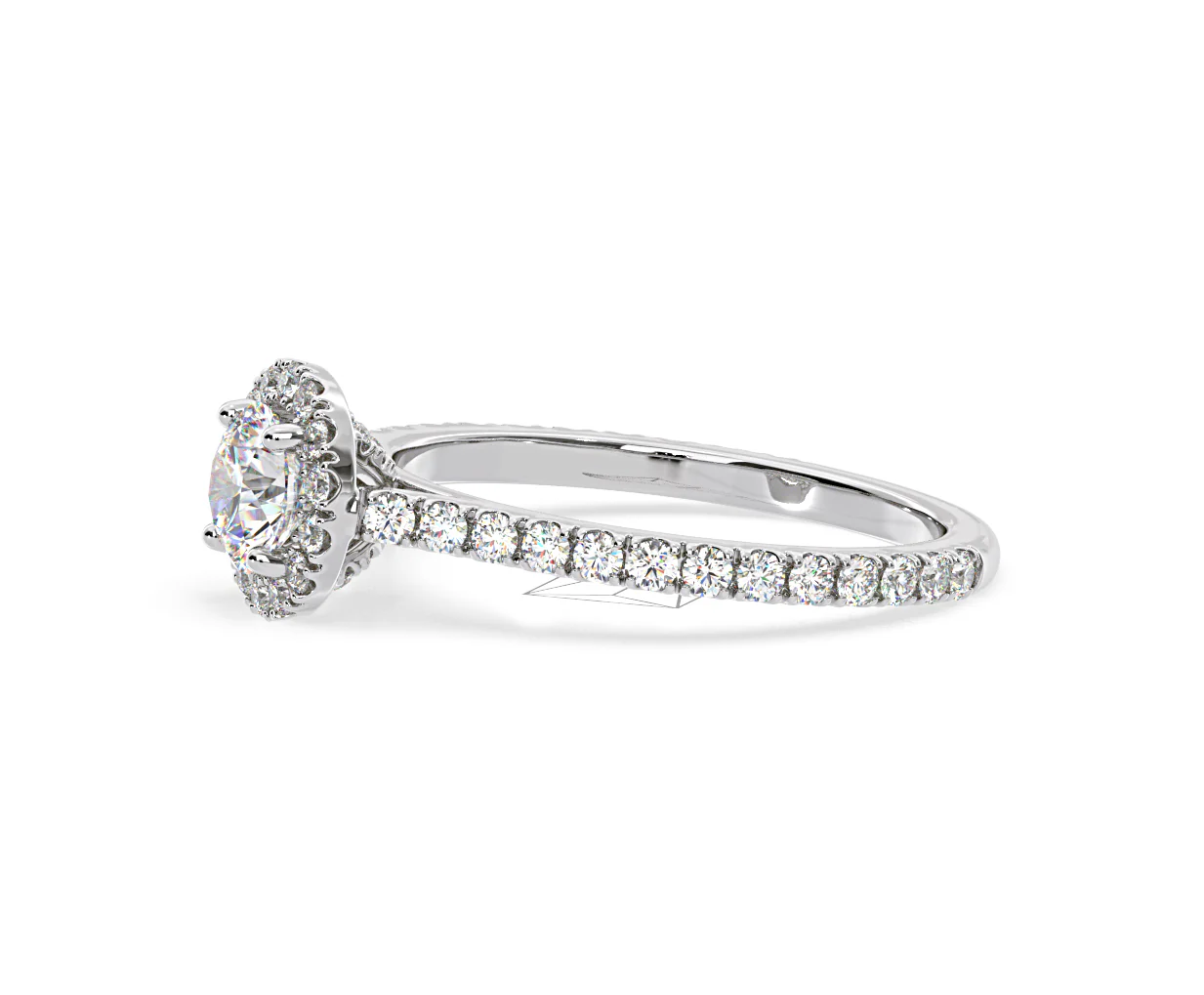 Reina GIA Diamond Halo Engagement Ring in Platinum 1.40ct G/VS1 - Image 22
