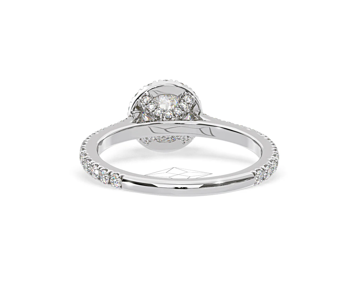 Reina GIA Diamond Halo Engagement Ring in Platinum 1.40ct G/VS1 - Image 45
