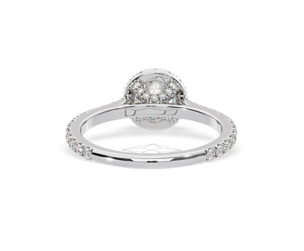 Reina GIA Diamond Halo Engagement Ring in Platinum 1.40ct G/VS1 - Image 47