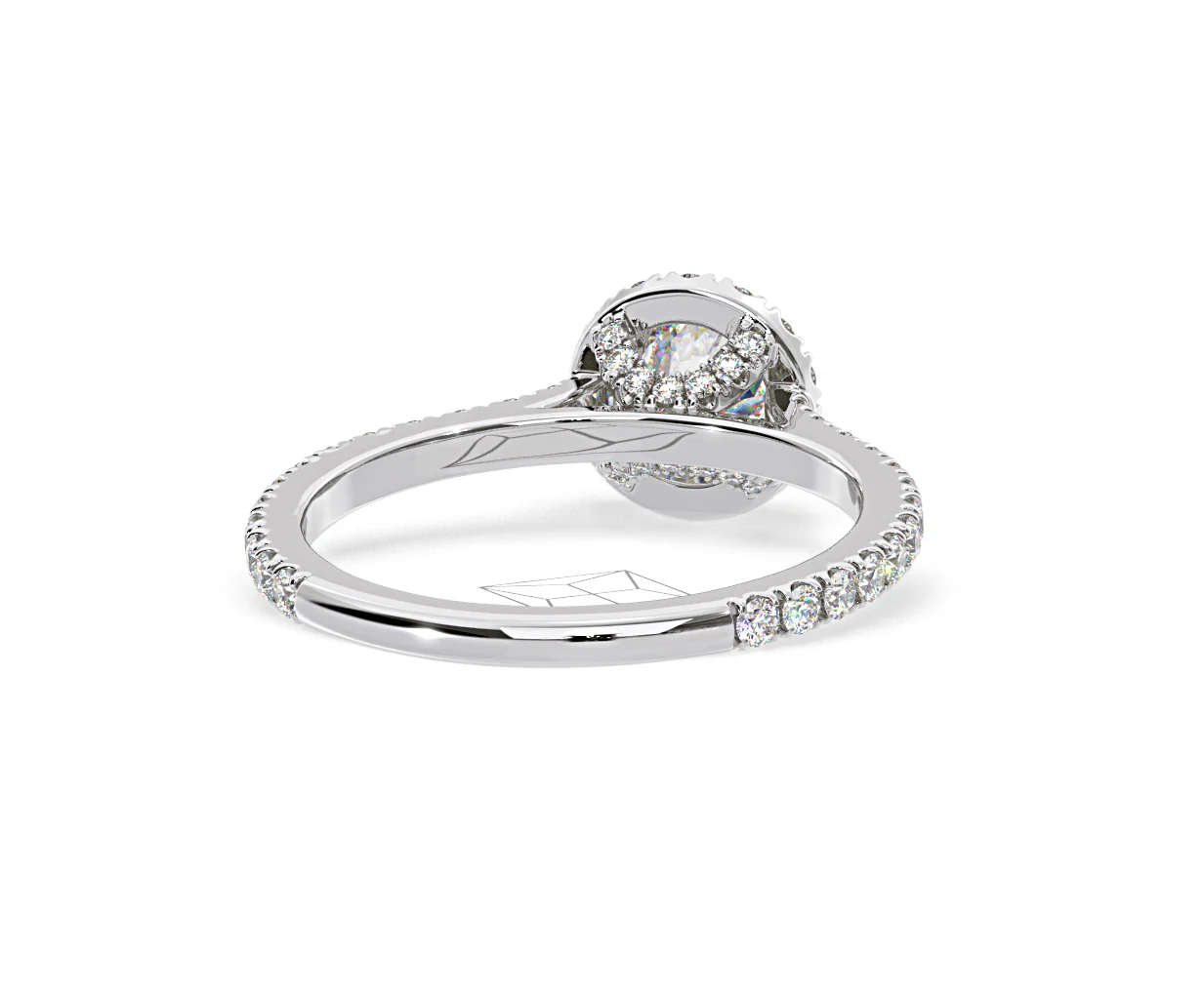Reina GIA Diamond Halo Engagement Ring in Platinum 1.40ct G/VS1 - Image 50